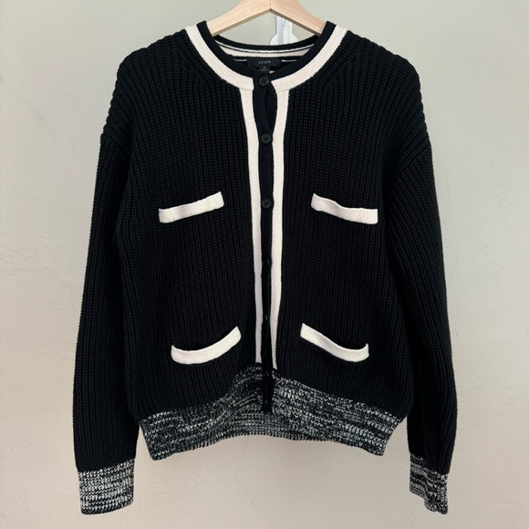 J.Crew Front Pocket Cotton Cardigan Sweater - Picture 1 of 6